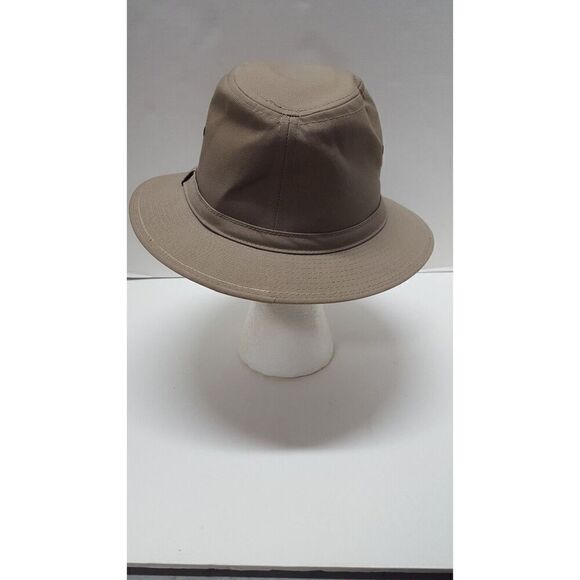 Adam Fedora Trilby Hat Beige Size Large Band Vents Light Weight Made USA - Picture 4 of 8